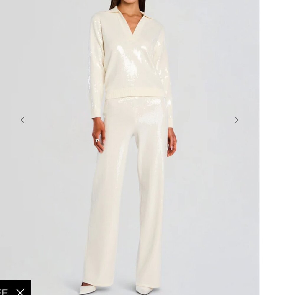 Retrofete Cream Straight Leg Pants